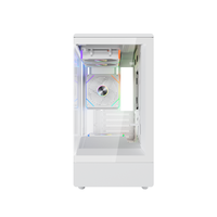 Boîtier PC de jeu pour ordinateur, neuf, blanc, format MATX, avec panneau en verre trempé