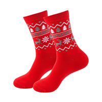Nouveau design personnalisé chaussettes de noël automne et hiver tube chaussettes de noël unisexe mignon dessin animé coton chaussettes de noël