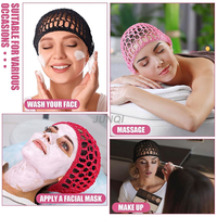 Bonnet en maille personnalisé avec logo pour femme, filet à cheveux en nylon, bonnet de nuit, foulard, bonnet de nuit tricoté à la main, filet à cheveux réglable pour la confection de perruques