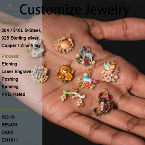 Amuletos del Horóscopo de Acero Inoxidable 316 con Esmalte Multicolor, Resistentes al Agua, los Más Vendidos, para Collares y Accesorios de Joyería - Product Image 2