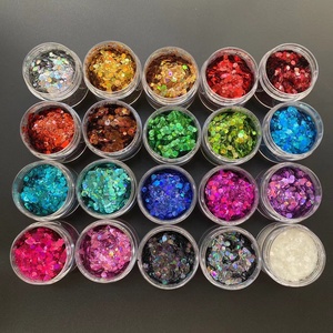 Glitter kuku holografis, bubuk campur Chunky Glitter halus untuk seni kuku dan manikur - Product Image 1