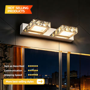 High Quality Modern Gold Crystal <b>Wall</b> Lamps with <b>Dimmable</b> <b>LED</b> Warm White <b>Light</b> 2-Year Warranty for Hotel Bedroom Living Room Use - Product Image 2