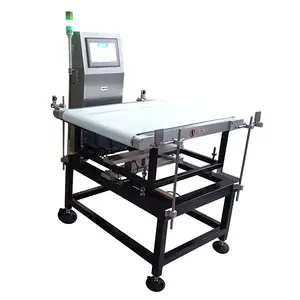 Konveyör bant tipi inline otomatik kantar checkweigher şişeler için makine ret ile