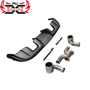 Kit de carrosserie de conversion automobile style <span class=keywords><strong>GT</strong></span>-<span class=keywords><strong>4</strong></span>, pare-chocs en plastique, diffuseur arrière, embout d'échappement, spoiler pour <span class=keywords><strong>Porsche</strong></span> Cayman Boxster <span class=keywords><strong>718</strong></span> 982, mise à niveau - Product Image 4