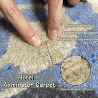 Tapis en laine Axminster 80% laine 20% nylon, tissé, tapis de luxe pour hôtel, 4 m de large, motif personnalisé pour hôtel 5 étoiles, casino
