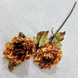 Meibao Fleurs artificielles séchées de haute qualité, pivoines de Luoyang, fleurs artificielles au toucher réel, fleurs immortelles, arrangement de scène d'automne - Product Image 4