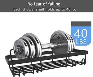 Paquete de 4 esquinas sin perforación de acero inoxidable a prueba de herrumbre montado en la pared interior colgante <span class=keywords><strong>ducha</strong></span> Caddy baño organizador estantes almacenamiento - Product Image 4