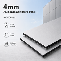 Panneau composite en aluminium (ACP) décoratif résistant aux intempéries, revêtement PVDF 4 mm, directement de l'usine, pour revêtement mural extérieur
