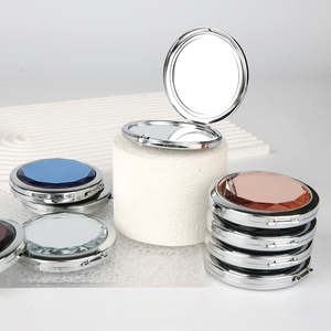 مرآة جيب مستديرة مدمجة مزدوجة للماكياج والتجميل مع تكبير للمجوهرات، رائجة البيع بالجملة - Product Image 1