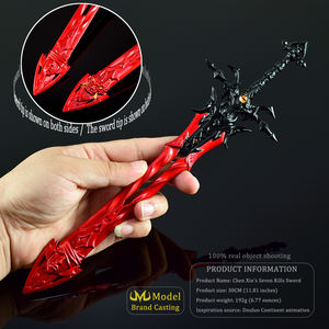 Espada Qisha de película <span class=keywords><strong>Soul</strong></span> Land de 30CM, adorno de Metal completo, diseño de doble cara única, espada de juguete coleccionable para juegos, espada samurái - Product Image 5
