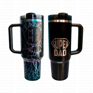 Luxury Mothers Day Gift Laser Engravable <strong>Gold</strong> Plated Vacuum Tumbler With Handle 40oz 30oz Thermal <strong>Mug</strong> Insulated Coffee Cups