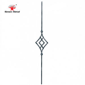 2024 piezas de barandilla de hierro forjado postes de esgrima de jardín de flores de Metal forjado con cesta enrejado y decoración de puertas - Product Image 4