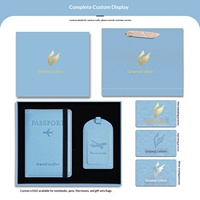 Porte-passeport en cuir PU de qualité supérieure pour les professionnels, blocage RFID, antivol, plusieurs couleurs, étiquette de bagage, coffret cadeau, impression de logo