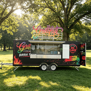 Mobile Catering Food Vending Cart <b>Trailer</b> American Standard Street Kiosk Snack Truck Juice Concession Truck - Product Image 1
