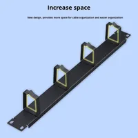 Vis de montage de dispositif en métal réglable 1U Rack de gestion de câbles ignifuge à 4 anneaux Connecteur RJ45 Équipement à fibres optiques