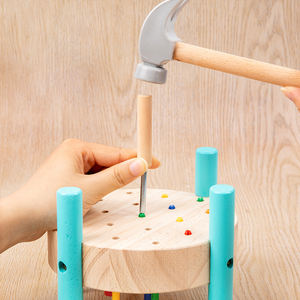 Jouet de comptage de perles Montessori Jeu de perles à pince en <span class=keywords><strong>bois</strong></span> unisexe pour 2 à 4 ans Compétences en mathématiques motrices fines et jeux de correspondance des couleurs - Product Image 5