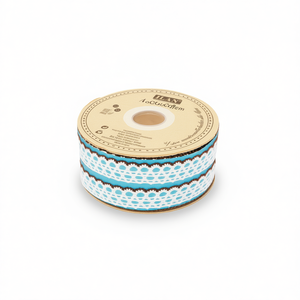 Strisce di pizzo 1,2 cm x 35 m colore caffè per artigianato e cucito - Product Image 1