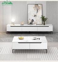 Wayon, table minimaliste moderne haut de gamme, blanche avec pieds en bois, pour la décoration contemporaine de la maison