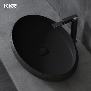 Artículos sanitarios de alta calidad Fabricantes de China Lavabo italiano <span class=keywords><strong>Encimera</strong></span> superior ovalada Lavabo de superficie sólida Lavabo de baño de hotel - Product Image 4