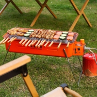 Réchaud à gaz butane portable et pliable pour camping, barbecue extérieur, cuisinière à cassette pour pique-nique et cuisine en plein air
