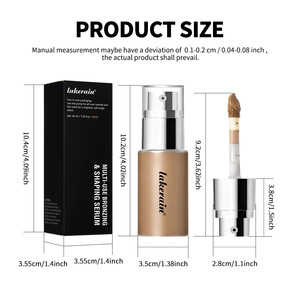 Sérum Fond de Teint Longue Tenue avec Effet Bronzant et Sculptant, Hydrate, Nourrit, Illumine, Correcteur de Contour du Visage, Cosmétiques - Product Image 4
