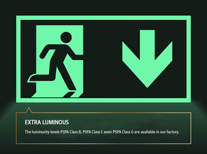 Dấu hiệu thoát hiểm khẩn cấp dấu hiệu phát quang di tản dấu hiệu an toàn phát sáng PVC cho các trường học trung tâm mua sắm bãi đậu xe trạm - Product Image 2