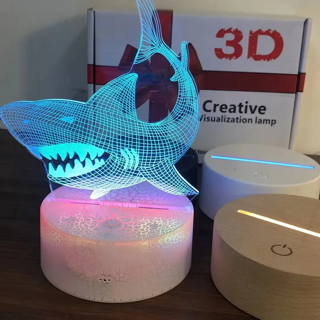 Diy benutzer definierte Foto kreative 3D-Illusion Anime Lampa ras Kinderzimmer Acryl Tisch Schreibtisch Basis USB LED Weihnachten Nachtlicht