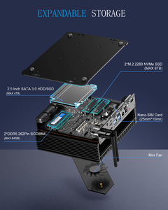 2025 nuovo HYSTOU Mini PC 6COM Compact Fanless Box <span class=keywords><strong>Computer</strong></span> finestre industriali 11 Intel Core Quad <span class=keywords><strong>CPU</strong></span> spedizione gratuita <span class=keywords><strong>I5</strong></span>-1235U - Product Image 4