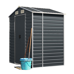 <span class=keywords><strong>Caseta</strong></span> de Jardín de Acero Galvanizado Color <span class=keywords><strong>Antracita</strong></span>, Modelo D0100XTMJ37, 75.2x51.2x78 pulgadas, Almacenamiento Exterior para Jardín - Product Image 1