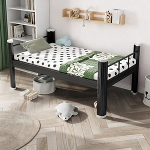 Giường sắt rèn một lớp giường hồ sơ dày giường thép gia cố với khung giường sắt cho ký túc xá sinh viên và nhân viên - Product Image 3