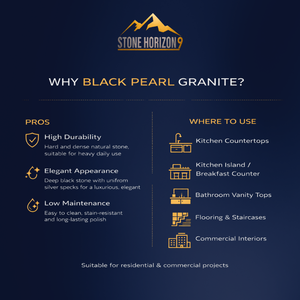 Black Pearl Granite Slab | Premium <b>Dark</b> Granite Stone for Countertops & Flooring | Export Quality - Product Image 6