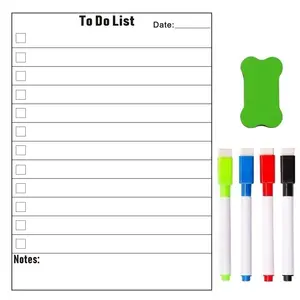 Planificateur imprimé personnalisé découpé à l'emporte-pièce Bloc-notes pour enfants Liste de choses à faire magnétique pour aimant de réfrigérateur