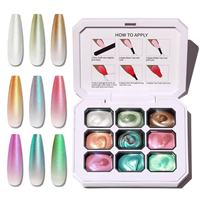 Kit de 9 Gels UV Solides pour Nail Art, Haute Saturation pour Effet Ombre Blush, Fournitures Professionnelles pour Salons de Manucure, Accepte les Commandes OEM