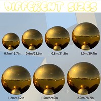 Grandes boules brillantes en PVC colorées, sphères réfléchissantes gonflables pour la décoration de Noël, de mariages et de fêtes, boule miroir gonflable géante