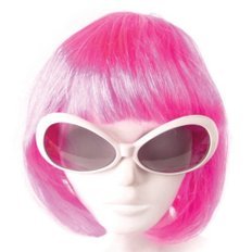 Perruque à cheveux simples Style vague naturelle rose 24 pouces cheveux synthétiques en Fiber haute température résistant à la chaleur haute qualité courte longueur - Product Image 1