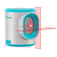 DECTEAM DS011R Niveau laser à ligne rouge auto-nivelant, commutable horizontal et vertical, avec base magnétique à 360°