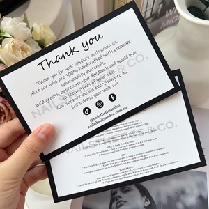 Carte de remerciement simple en anglais avec évaluation cinq étoiles, impression sur papier et carton pour le commerce électronique avec un excellent <span class=keywords><strong>service</strong></span> après-vente - Product Image 4