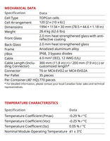 Panneaux solaires canadiens TOPBiHiKu6 photovoltaïques commerciaux Topcon de type N, bifaciaux, double vitrage, monocristallins, 500 watts (500W)