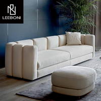 Canapé sectionnel 3 places en tissu de velours de style italien haut de gamme personnalisé en gros pour le salon de luxe hôtels villas et halls