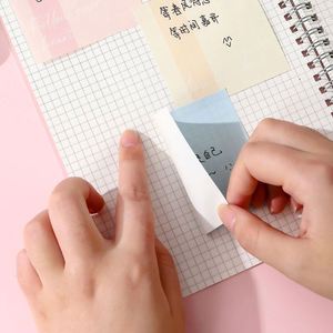 กระดาษโน้ต HengXin Kawaii สีสันสดใส อุปกรณ์การเรียน แผ่นบันทึกพร้อมแถบกาวด้านบน เครื่องเขียนภาษาอังกฤษ - Product Image 4