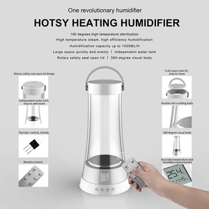 Hotsy nuevo estilo coreano 3L desinfectante humidificador eléctrico de vidrio tanque humidificador de vapor niebla cálida humedad hogar dormitorio Hotel - Product Image 6