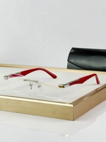 2025 mode pilote conduite lunettes optiques marque de luxe diamant coupe sans cadre irrégulier carré ordinateur lunettes de lecture