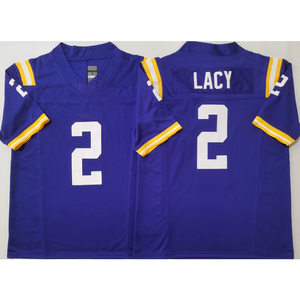 Maillot de football universitaire brodé Louisiana 2025 – Joe Burrow (9), Kyren Lacy (2), Jayden Daniels (5) – Modèle homme, court, respirant, édition limitée - Product Image 2