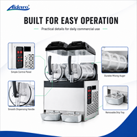 Machine à neige pilée semi-automatique en acier inoxydable Aidewo ADW15x3, capacité 45L, refroidissement par air économe en énergie, 1000W, qualité commerciale