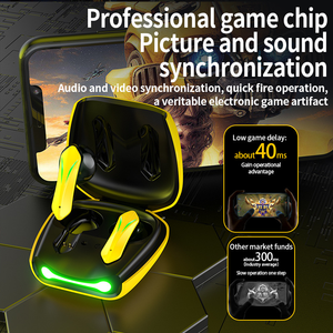 Écouteurs de sport à faible latence de jeu 2022, 300 mAh, R05 <span class=keywords><strong>T33</strong></span> T22 RGB Tws, casque de jeu sans fil à réduction de bruit - Product Image 6