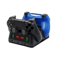 Base de carga portátil 4 en 1 para PS4, soporte de carga para controladores de movimiento PS, estación de carga para PSVR VR, accesorios de juego