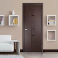 Porte en WPC anti-termites Maplemiles pour chambre à coucher, 45 mm, insonorisée, émail cuit, MDF/WPC, porte en bois