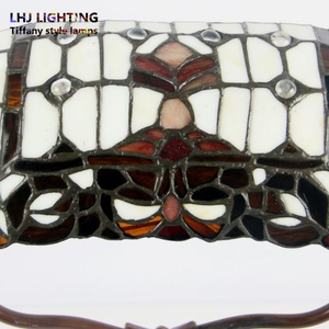 LongHuiJing Traditional Banker Lamps Handmade Emerald Color Glass Shade Vintage <b>Office</b> Table Light Antique Style Lights - Product Image 5