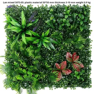 ที่บังแดดจำลองแบบ <span class=keywords><strong>Milan</strong></span> Anti-UV เป็นมิตรกับสิ่งแวดล้อมกำแพงหญ้าพลาสติกตกแต่งสนามหญ้าเทียมยาวนาน50ซม. สำหรับบ้าน - Product Image 1