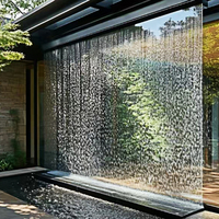 Cascade murale décorative, rideau d'eau numérique, fontaine à LED, rideau de pluie, cascade artificielle pour l'extérieur et l'intérieur